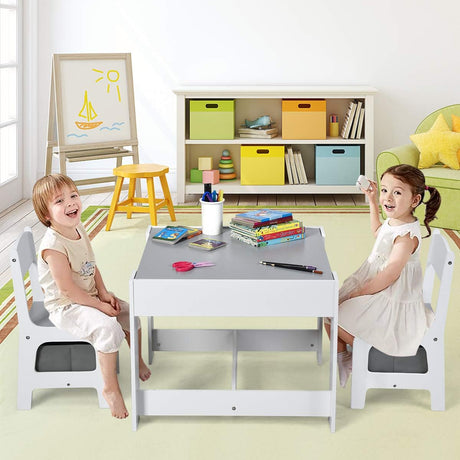 Juego de mesa y silla para niños 3 en 1 con cajón Costzon