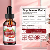 Magnesium Glycinato Líquido, Vegan, 500mg, Relajación, 2oz