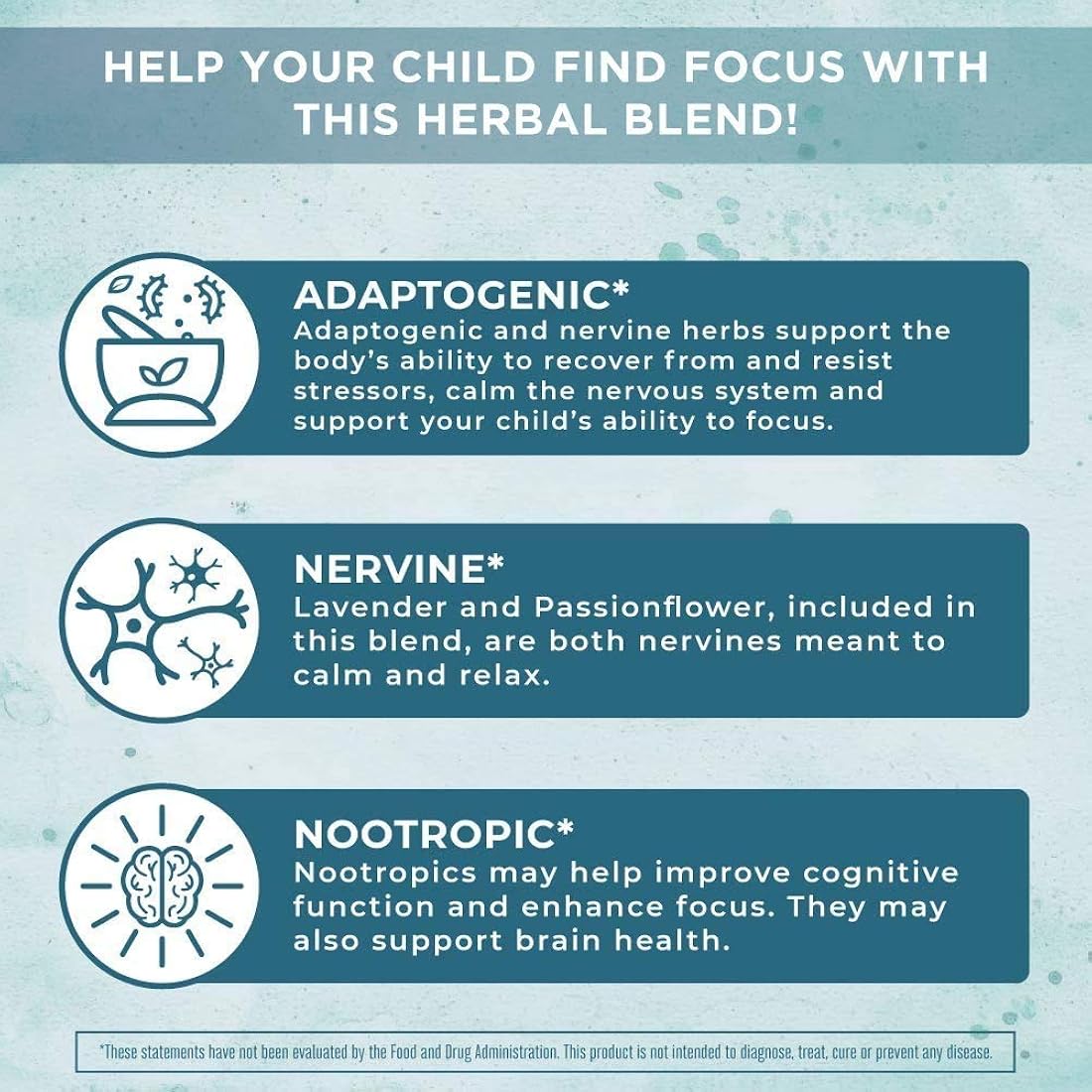 Suplementos Alimenticios de enfoque nootrópico para niños