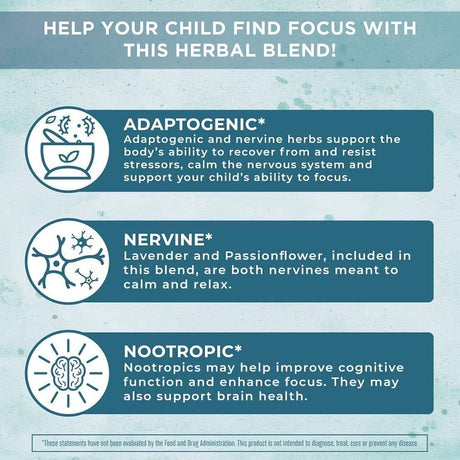 Suplementos Alimenticios de enfoque nootrópico para niños