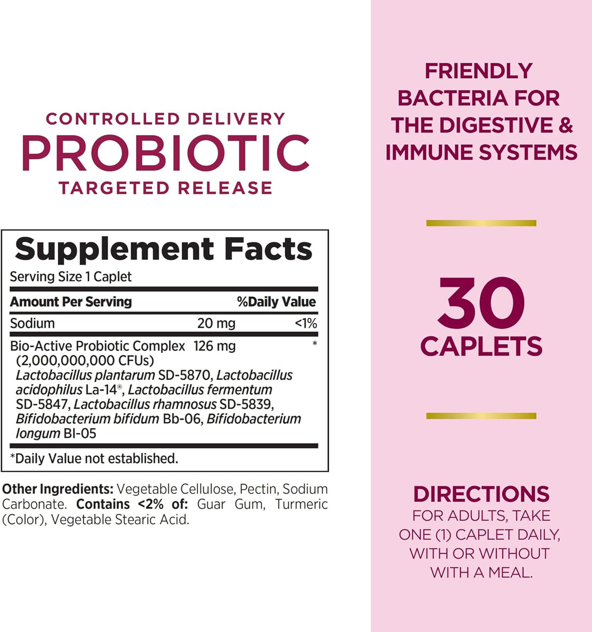 Suplementos Probiotic by Nature's Bounty  salud digestiva