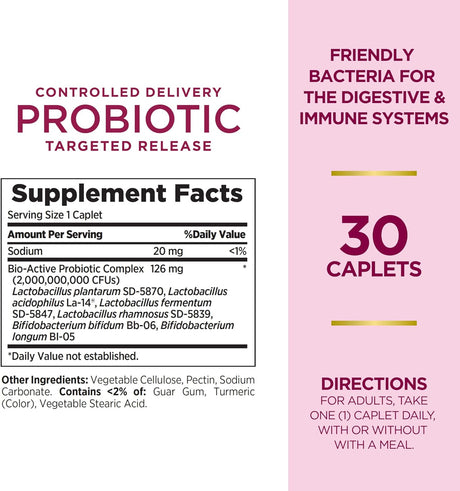 Suplementos Probiotic by Nature's Bounty  salud digestiva