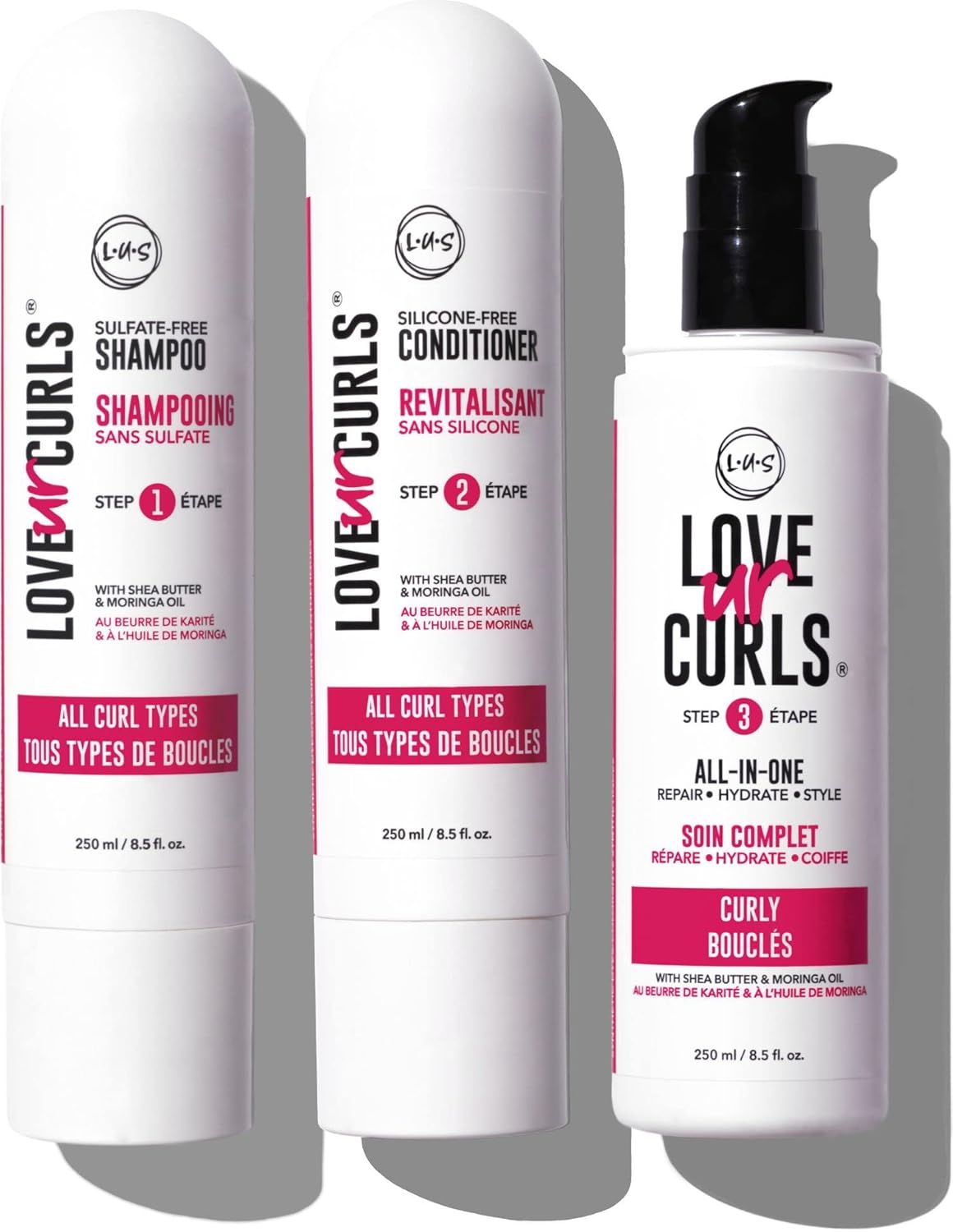 Juego de champú, acondicionador y estilizador Love Ur Curls