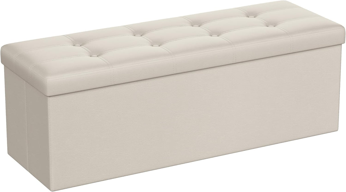Otomana plegable de almacenamiento, asiento acolchado, ULSF70M