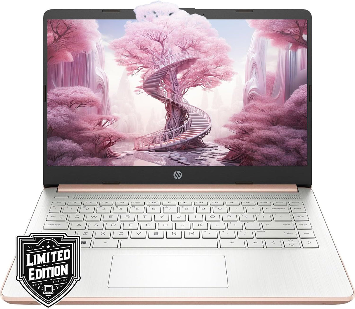 Laptop HP 14 HD, Procesador Intel Quad-Core, 8GB RAM, 576GB