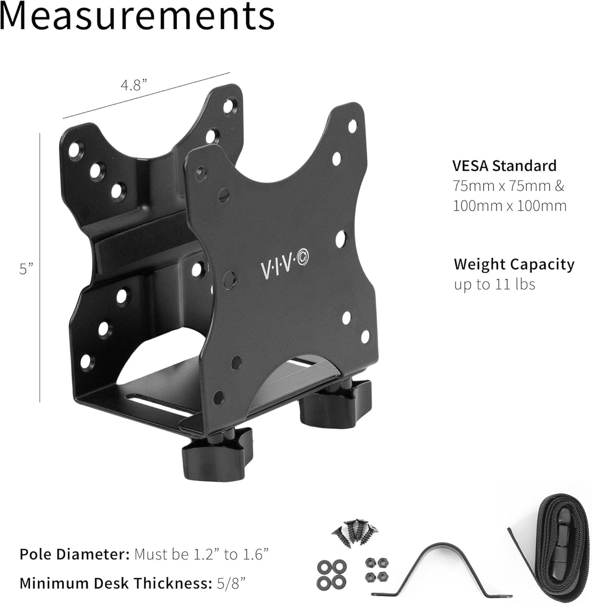 Soporte VIVO para Mini PC, VESA, Adjustable, MOUNT-PC05C