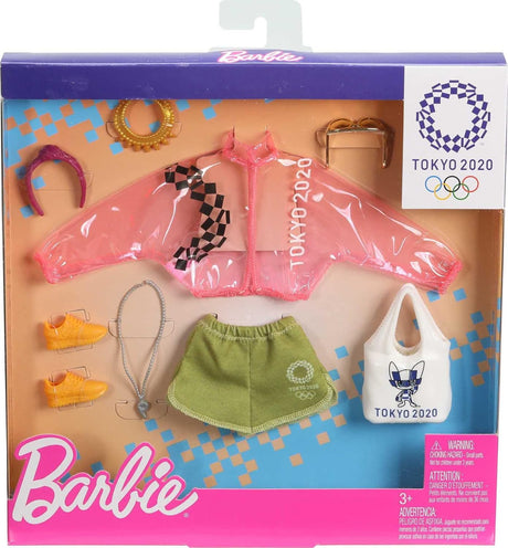 Set de Ropa Barbie para Juegos Olímpicos Tokyo 2020, 6 accesorios