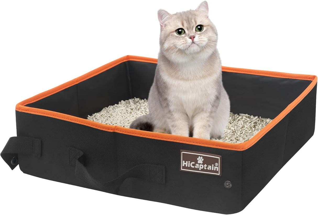 Caja de arena plegable para viajes en automóvil negro