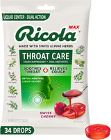 Ricola Max Caramelos para la garganta, alivio duradero, 34u