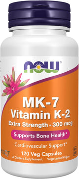 Suplementos MK-7 K-2 300 mcg, NOW Foods, 120 Veg Caps
