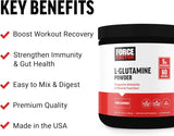 FORCE FACTOR L-Glutamina en Polvo, 5000mg, 60 Porciones