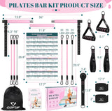 Kit de Bar Pilates con Bandas de Resistencia - Multifuncional