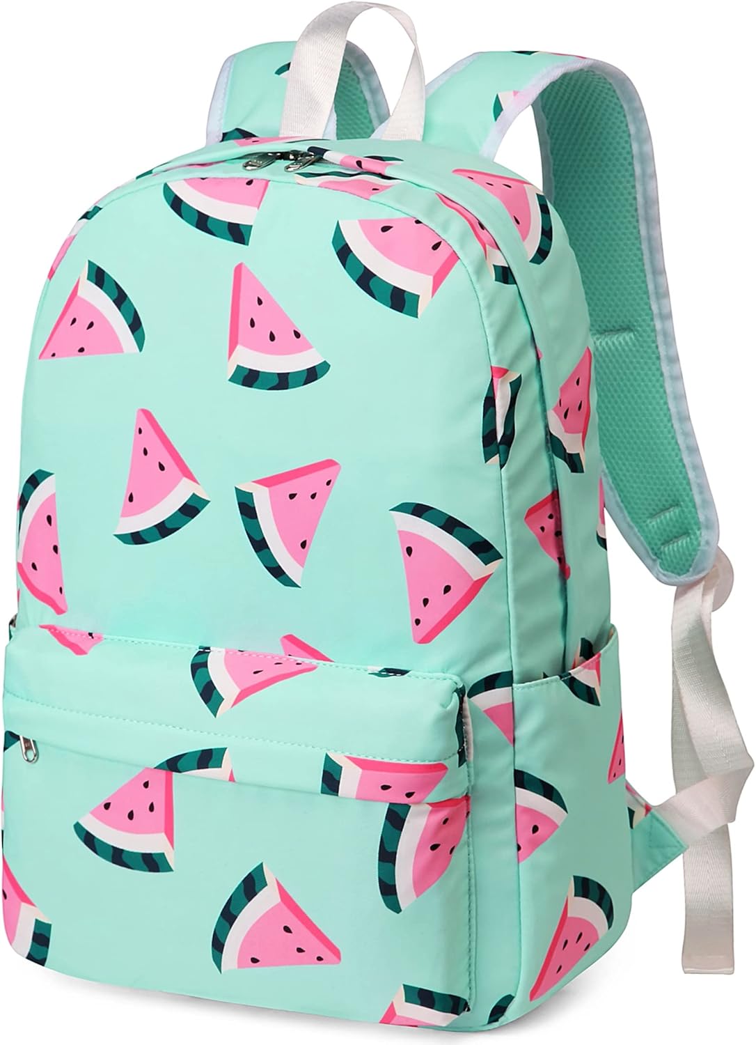 Morral o Mochila escolar para niñas diseño Verde sandía