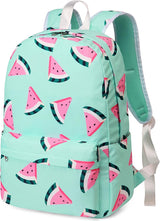 Morral o Mochila escolar para niñas diseño Verde sandía