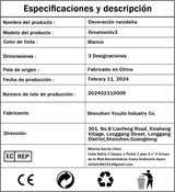 Adorno Navideño Personalizado Renos, Familiar de 3, 2024