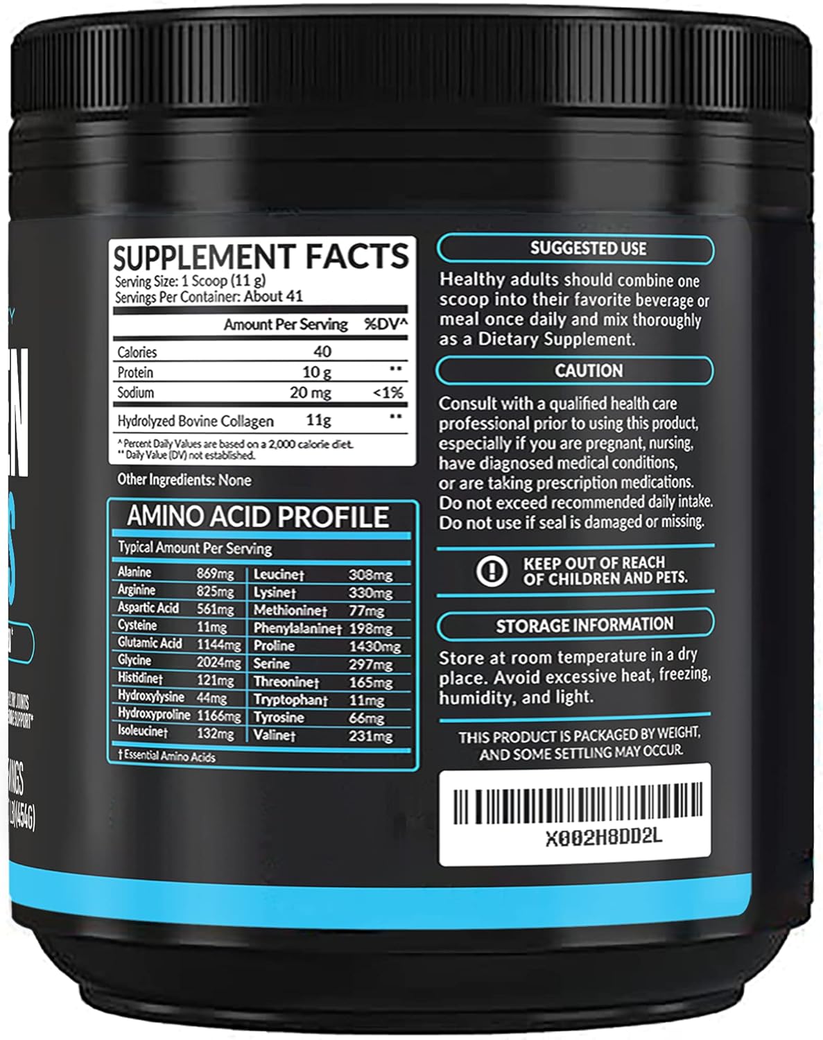 Multi Collagen Peptides - Hidrolizado, Sin Sabor, 41 Porciones