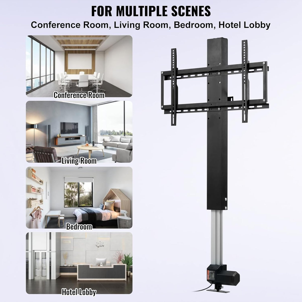 Soporte Elevador de TV VEVOR, Altura Ajustable, Control Remoto