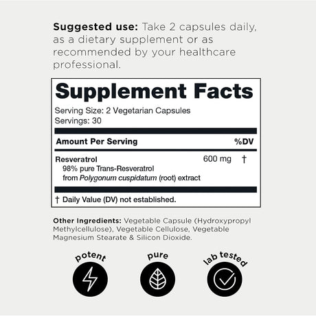 Suplementos Alimenticios Cápsulas de resveratrol