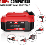 Batería 7.0Ah y Cargador Craftsman 20V, CMCB202 y más