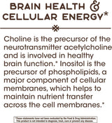 Suplementos Colina e inositol salud cerebral energía celular