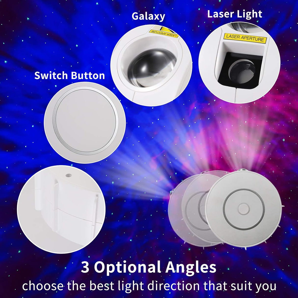 Proyector de Estrellas Smart Galaxy, Nebulosa y Olas, WiFi