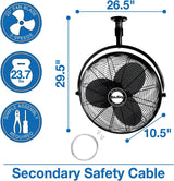 Ventilador de Techo Industrial Air King 20, 1/6 HP, 9320
