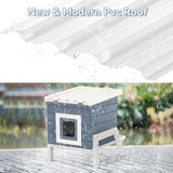Casa para gatos al aire libre puerta con cortina Petsfit