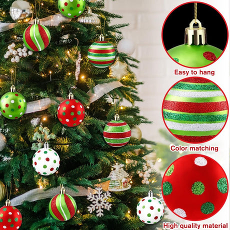 Brillante adornos Bolas de Navidad 18pcs 2.4 Pulgadas