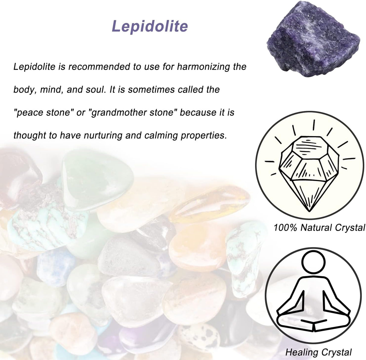 Cristales de Lepidolita Crudos para Sanación y Decoración