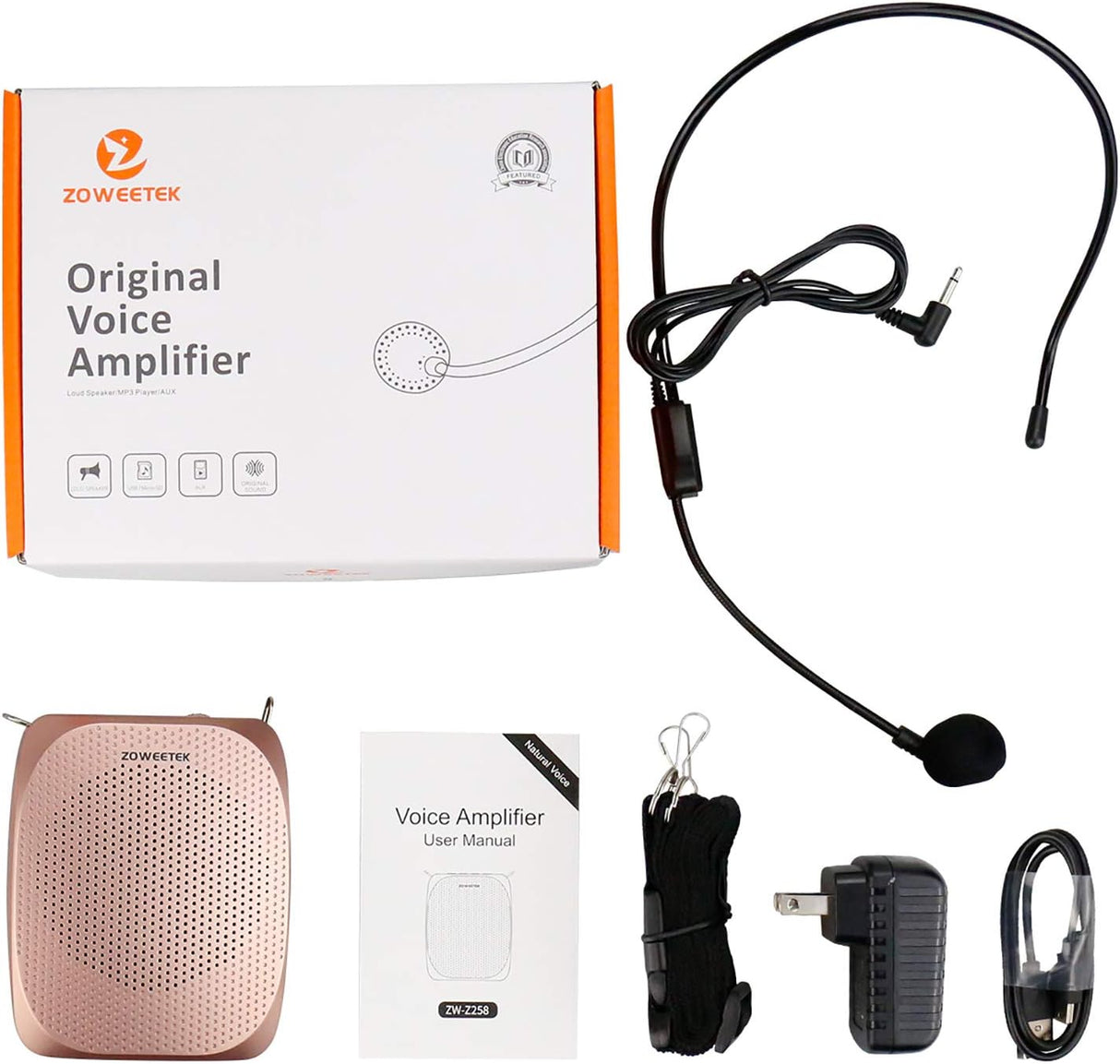 Amplificador de Voz Portátil para Profesores, 12 hrs, MP3