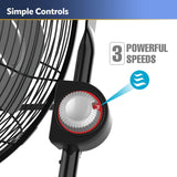 Lasko Ventilador de Alta Velocidad, Montaje Rápido, 2264QM
