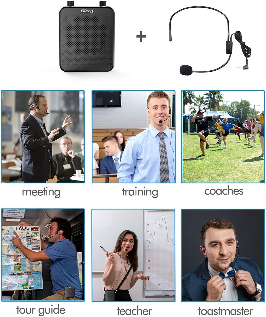 Amplificador de Voz Portátil 30W, Bluetooth, 2800mAh, Micrófono