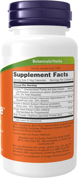 Suplementos Vein Supreme™ de NOW Foods, 90 Veg Caps, Apoyo Circulatorio