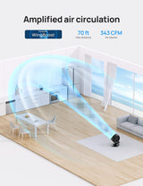 Ventilador Dreo 13 Oscilante, 4 Velocidades, 8H Temporizador