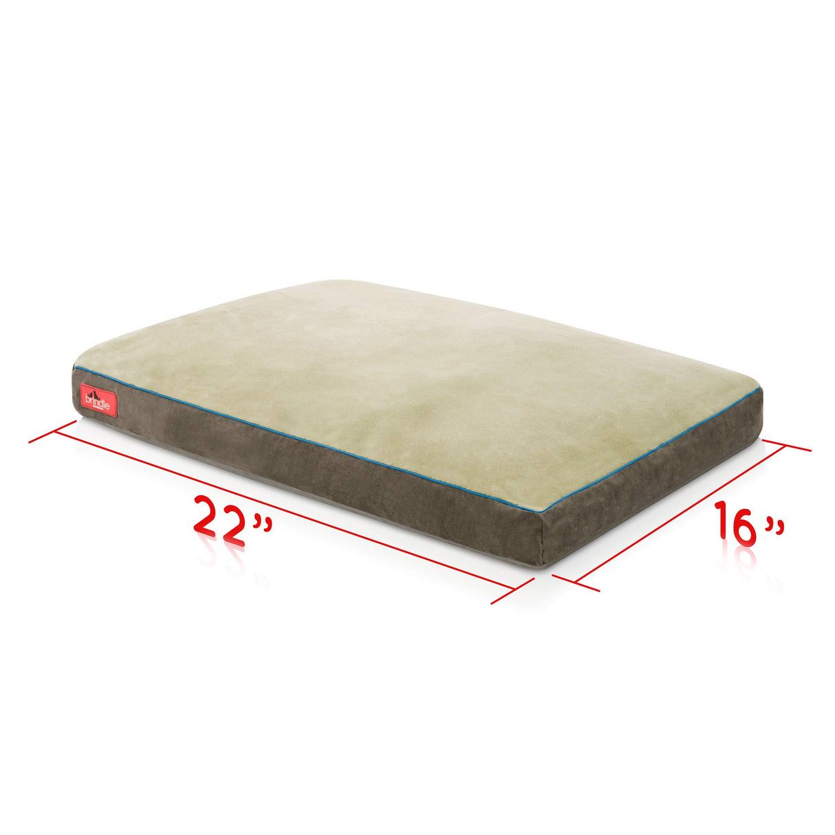 Brindle Soft Shredded Memory Foam-Cama para perro con funda