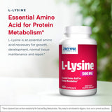 Suplemento L-Lisina 500 mg - 100 cápsulas  100 porciones
