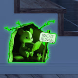 Sticker 3D Ratoncito, Arte Divertido, Brilla en la Oscuridad