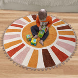 LIVEBOX Alfombra redonda bohemia 4ft antideslizante para niños