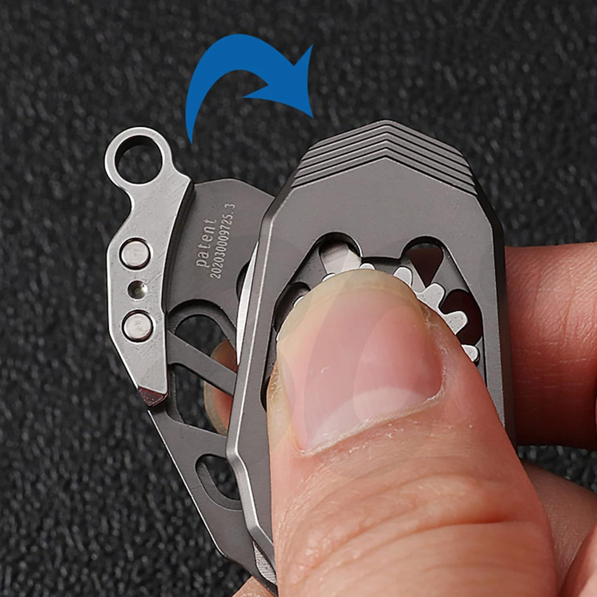 Cuchillo plegable de acero inoxidable para uso diario gris