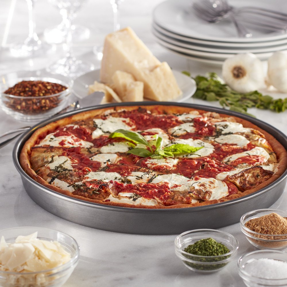 Bandeja profesional para pizza plato hondo antiadherente