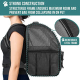 Mochila de lujo para gatos diseño ventilado color gris