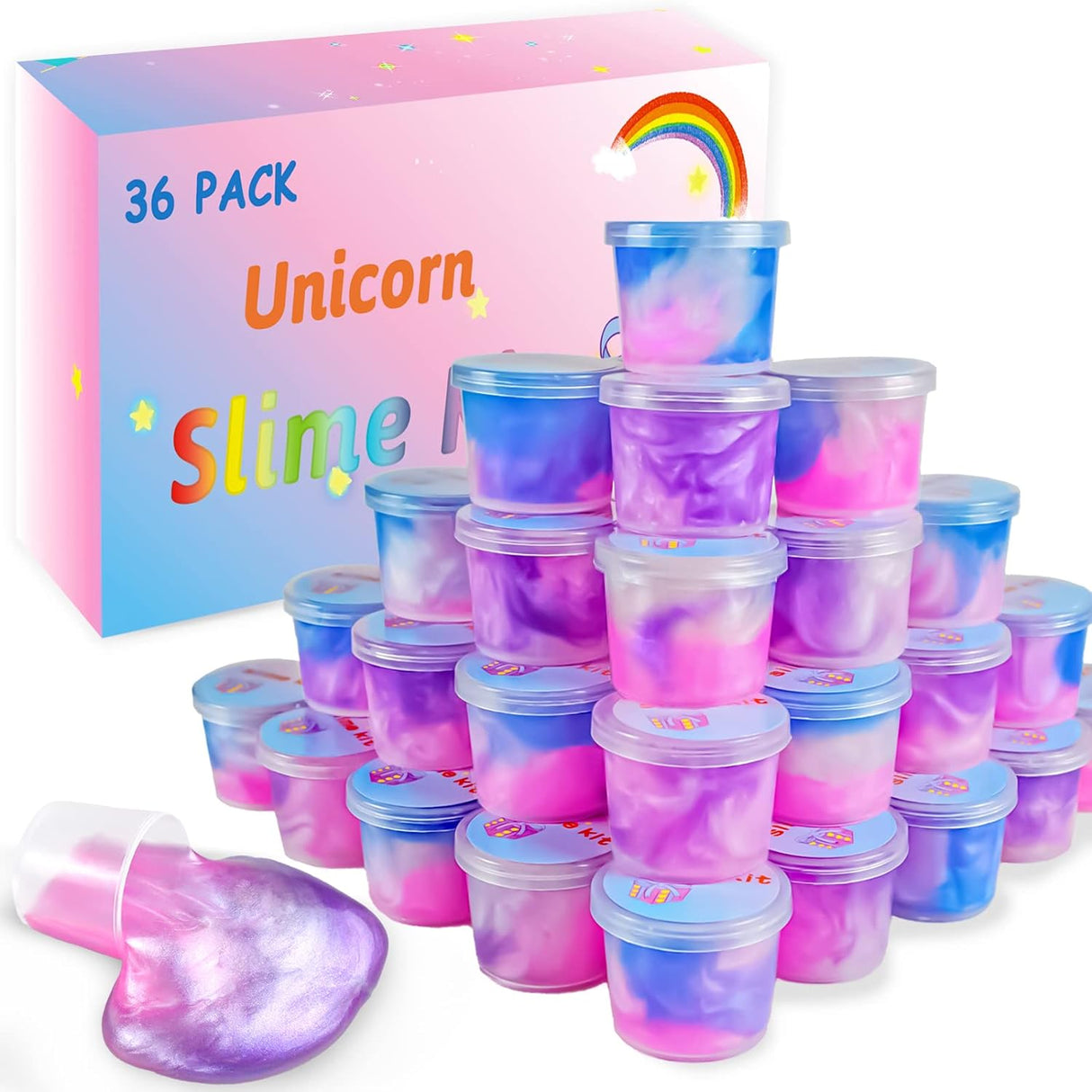 Kit de Slime Unicornio, Estirable y No Pegajoso, Para Fiestas