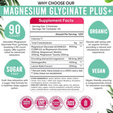 180 Gummies Magnesio Glycinato con Ashwagandha, Sin Azúcar