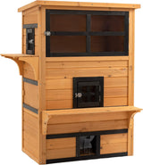 Casa para Gatos 3 Niveles PawHut, Refugio Exterior, Modelo 2023