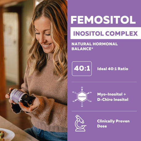 Inositol Suplemento Complejo 40:1 Hormonal y Ovarios 90 cápsulas