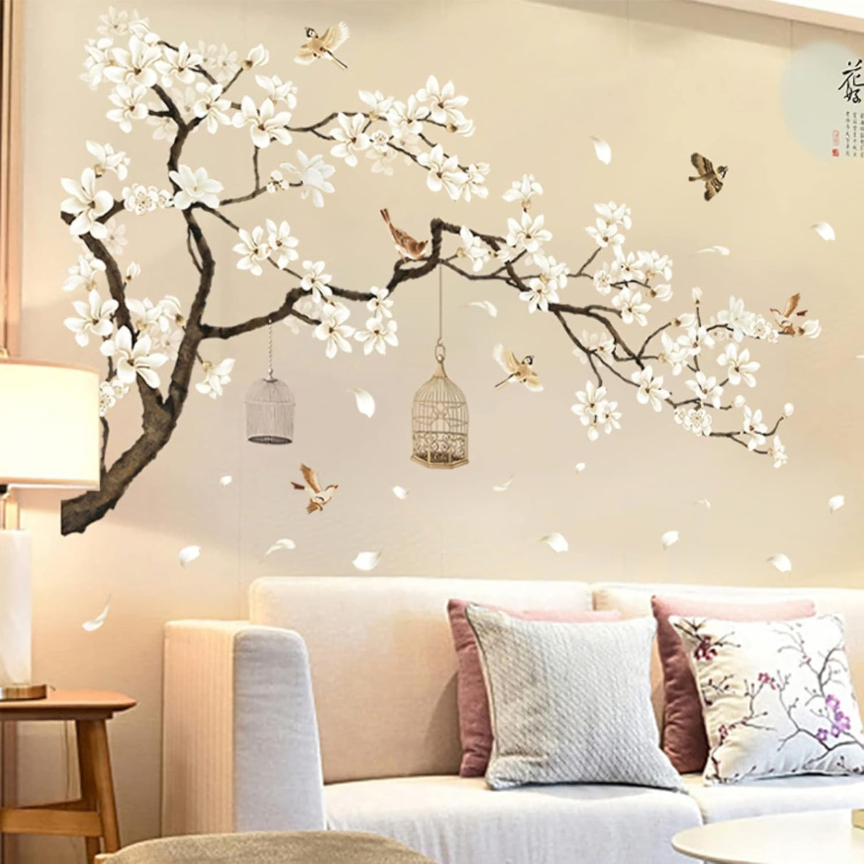 Pegatinas de Pared BWCXXZH, Murales de Flor de Cerezo 50x74