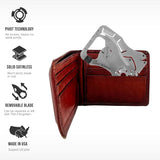 Cuchillo para guardarlo en la cartera de color gris