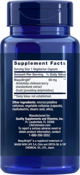 Suplementos MaquiBright salud ocular con extracto de baya
