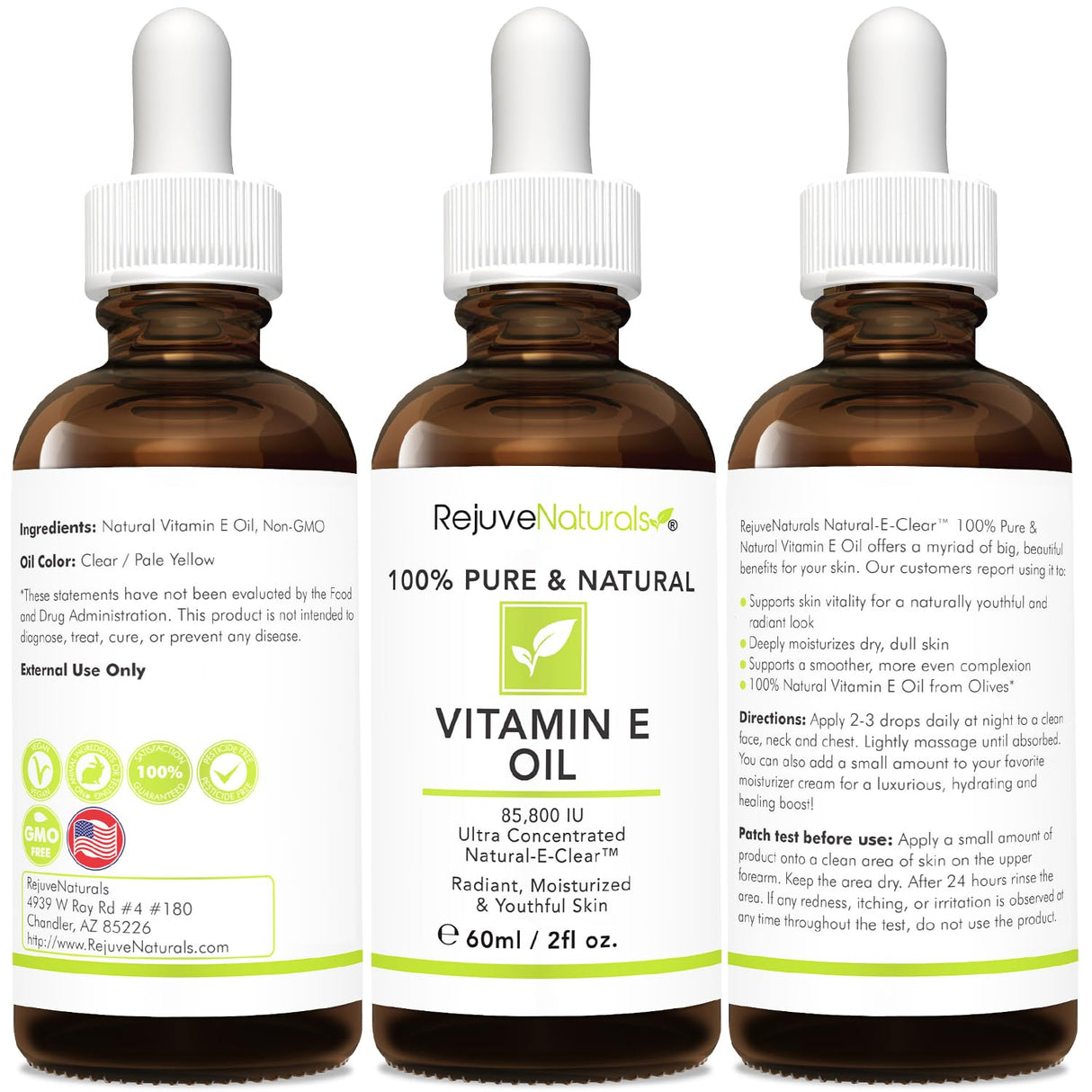 Aceite de Vitamina E Puro para Reparar Piel Seca y Dañada