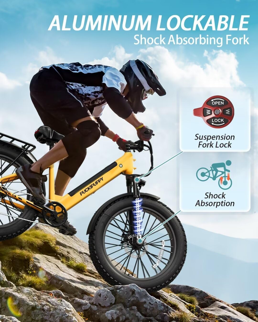 Bicicleta eléctrica Samoyed 960W, 48V, 15AH, 28MPH, 26 fat tire